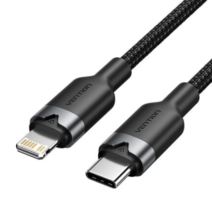 Cavo Vention da USB-C a Lightning 3A 27W - 1 m - intrecciato - colore nero