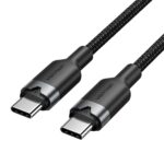 Cavo USB-C a USB-C 3A 60W - 1m - intrecciato - colore nero