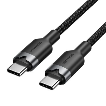 Cavo USB-C a USB-C 3A 60W - 1m - intrecciato - colore nero