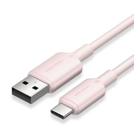 Cavo Vention da USB-C a USB-A 3A 60W - 2 m - intrecciato - colore rosa
