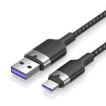 Cavo Vention da USB-C 2.0 a USB-A 6A 100W - 1 m - intrecciato - colore nero