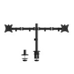 Supporto per monitor da scrivania Ewent - 2 monitor da 13-32"-VESA massimo 100x100 - Schermo piatto fino a 9 kg - Schermo curvo fino a 7 kg - Colore nero