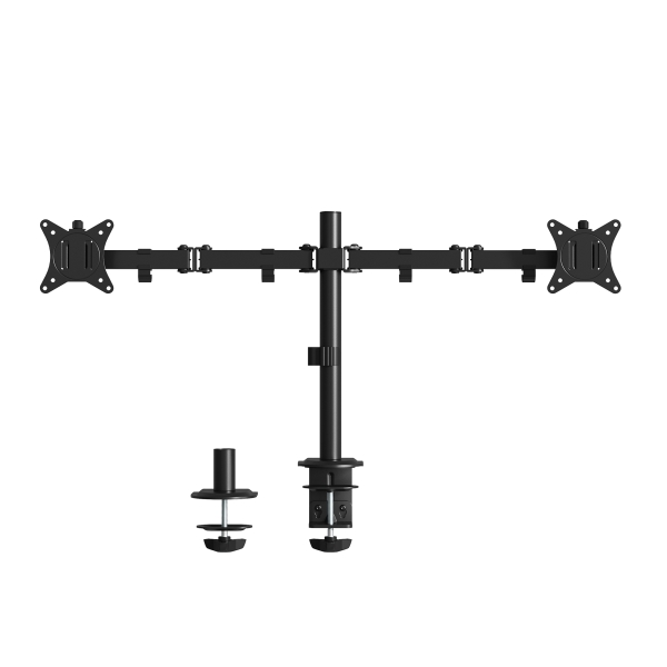 Supporto per monitor da scrivania Ewent - 2 monitor da 13-32"-VESA massimo 100x100 - Schermo piatto fino a 9 kg - Schermo curvo fino a 7 kg - Colore nero Supporto per monitor da scrivania Ewent - 2 monitor da 13-32"-VESA massimo 100x100 - Schermo piatto fino a 9 kg - Schermo curvo fino a 7 kg - Colore nero