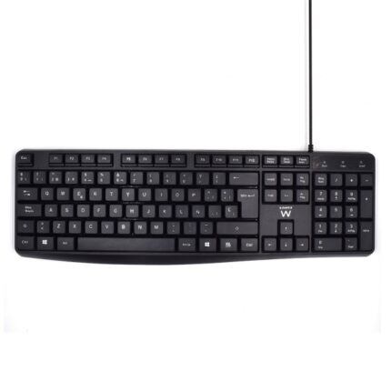 Tastiera da ufficio con cavo Ewent - 104 tasti - Cavo USB-A da 1