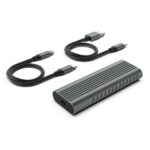 Ewent Box esterno USB 3.2 - SSD USB-C senza viti - Cavo USB C-C e USB C-A - Colore grigio