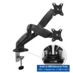 Ewent Supporto da scrivania per 2 monitor da 13-34" - VESA massimo 100x100 - fino a 9 kg - Colore nero