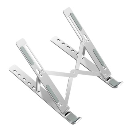 Ewent EW1266 Supporto pieghevole da viaggio - Lega di alluminio - Alza il tuo portatile da 5 a 15 cm - Colore argento