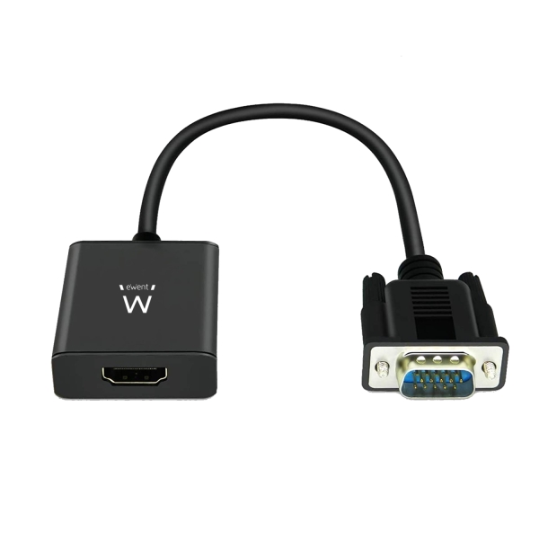 Ewent EW9866 Convertitore da VGA a HDMI con audio - Risoluzione massima di 1920 x 1200 pixel - Nessun driver - Colore nero Ewent EW9866 Convertitore da VGA a HDMI con audio - Risoluzione massima di 1920 x 1200 pixel - Nessun driver - Colore nero
