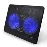 Ewent EW1256 Base di raffreddamento per laptop fino a 17" - 2 ventole - Altezza regolabile - Colore nero