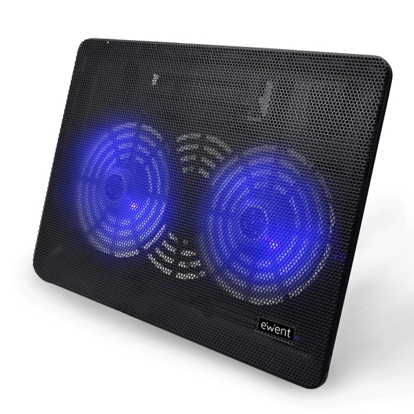 Ewent EW1256 Base di raffreddamento per laptop fino a 17" - 2 ventole - Altezza regolabile - Colore nero Ewent EW1256 Base di raffreddamento per laptop fino a 17" - 2 ventole - Altezza regolabile - Colore nero