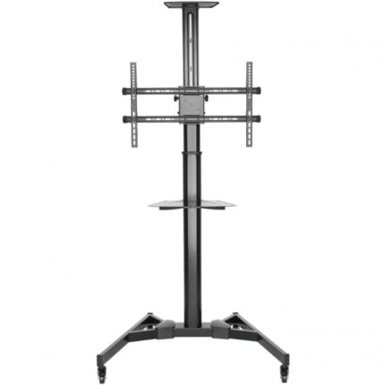 Ewent Supporto da pavimento EW1440 con ruote - Vassoio - 37-70 - Peso massimo supportato 50 kg - Colore nero