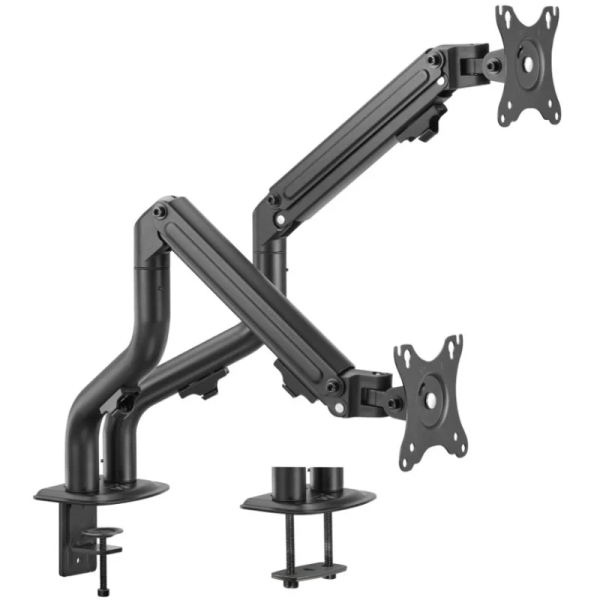 Ewent Supporto da tavolo con contrappeso girevole e inclinabile per monitor/TV 16 kg - 2 bracci - 17-32" - Colore nero Ewent Supporto da tavolo con contrappeso girevole e inclinabile per monitor/TV 16 kg - 2 bracci - 17-32" - Colore nero