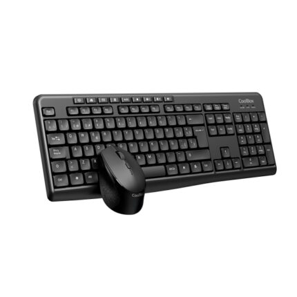 Coolbox COO-KTR-03W Pacchetto tastiera USB wireless - Multimedia + mouse ottico USB wireless a 4 pulsanti