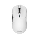 Coolbox W03 Mouse da gioco wireless 10000 dpi - 7 pulsanti - Sensore Pixart 3325 - Colore bianco