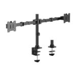 Aisens Supporto da tavolo ecologico girevole e inclinabile per monitor/TV 20 kg (3 perni - 2 bracci) da 17-35" - Colore nero