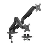 Aisens Supporto da tavolo ECO con contrappeso girevole e inclinabile per monitor/TV 9 kg (3 perni - 2 bracci) da 17-32 - Colore nero