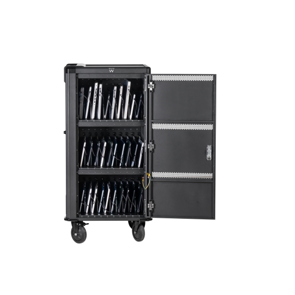 Ewent EW1702 Carrello di ricarica - 30 dispositivi - Sistema di ricarica intelligente - USB-C PD 65W - Colore nero Ewent EW1702 Carrello di ricarica - 30 dispositivi - Sistema di ricarica intelligente - USB-C PD 65W - Colore nero