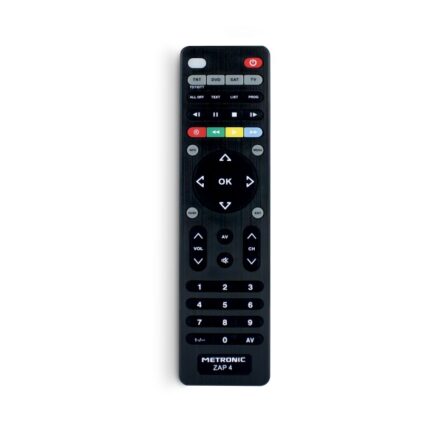 Metronic Telecomando universale ZAP 4 EVO 5 per TV + DTT + SAT + DVD - Colore nero