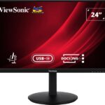 ViewSonic VG2409U-2 Monitor LED 24" IPS Full HD 1080p HDR - Risposta 4 ms - Altoparlanti 5 W - 16:9 - Regolabile in altezza