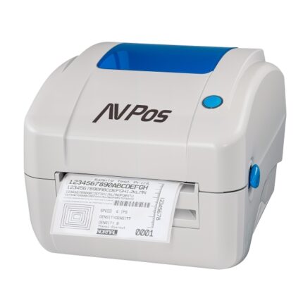 AVPos E49 Stampante termica per etichette - Velocità 102 mm/s - Risoluzione 300 DPI - USB e LAN - Colore grigio