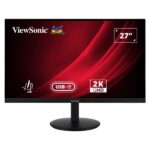 ViewSonic VG2709-2K-MHDU-2 Monitor LED 27" IPS QHD 2K HDR - Risposta 4 ms - Altoparlanti 5 W - 16:9 - Regolabile in altezza