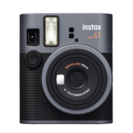 Fujifilm Instax Mini 41 Fotocamera istantanea - Dimensioni immagine 62x46 mm - Flash automatico - Esposizione automatica - Mini specchio per selfie - Modalità primo piano - Colore nero