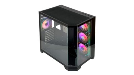 L-Link Nova Case ATX - Vetro temperato continuo - 4 ventole RGB - USB 3.0 - Colore nero