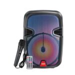 XO F51 Altoparlante Karaoke - Bluetooth 5.0 - 10W - Funzione TWS - Illuminazione RGB - Microfono con cavo - Telecomando - Colore nero