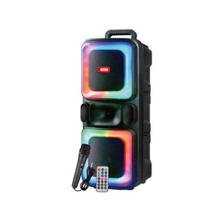 XO F55 Altoparlante Karaoke - Bluetooth 5.0 - 20W - Funzione TWS - Illuminazione RGB - Microfono con cavo incluso - Bluetooth