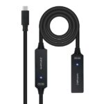 Nanocable Cavo prolunga USB-C 3.2 maschio a USB-C 3.2 femmina - 10 metri - Amplificatore - Colore nero