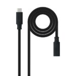 Nanocable Cavo prolunga USB-C 3.2 maschio a USB-C 3.2 femmina - Gen2x2 20Gbp - 100W 5A - 4K 60Hz - 2 metri - Colore nero