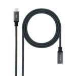 Nanocavo Cavo prolunga USB-C 3.2 maschio a USB-C 3.2 femmina - Gen2x2 20Gbp - 100W 5A - 4K 60Hz - 2 metri - Maglia - Colore nero