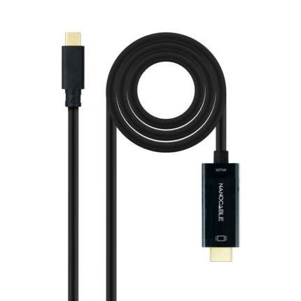 Nanocable Cavo convertitore USB-C a HDMI 4K@30HZ - USB-C/M-HDMI/M - 5M - Colore nero