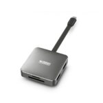 Urban Factory Hubee Light Mini HUB - USB-C maschio - USB-A/HDMI/SD/MSD femmina - 100W PD - Colore grigio metallizzato