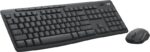 Logitech MK370 Pack Wireless USB Tastiera multimediale + Mouse 1000 dpi 3 pulsanti - Utilizzo ambidestro - Colore nero