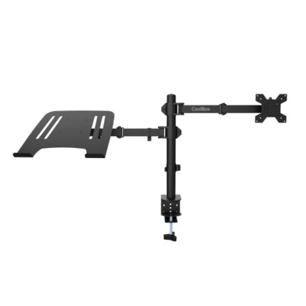 Coolbox MP01 Supporto da tavolo girevole e inclinabile per laptop e monitor/TV 8 kg fino a 32" - Colore nero
