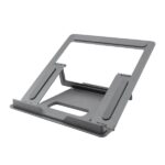 Coolbox ATRIL02 Supporto per laptop fino a 17" - Alluminio - Pieghevole - Gommini antiscivolo - Colore grigio