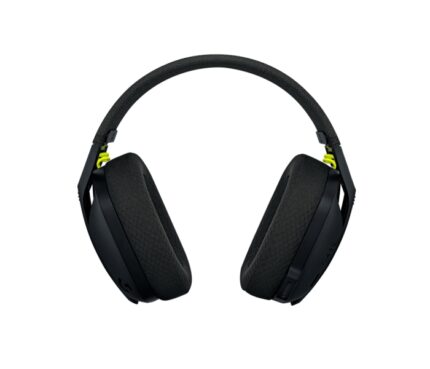 Logitech G435 Cuffie da gioco wireless - Archetto regolabile - Bluetooth LightSpeed - 2 microfoni - Colore nero e giallo fluorescente