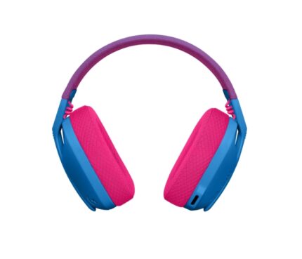 Logitech G435 Cuffie da gioco wireless - Archetto regolabile - Bluetooth LightSpeed - 2 microfoni - Colore blu e lampone