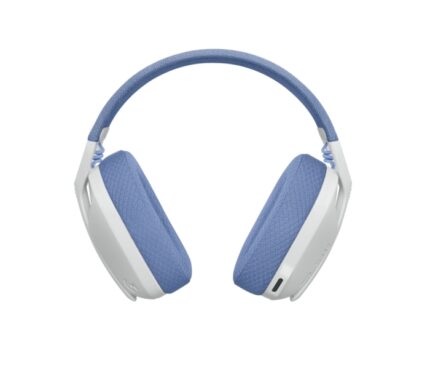 Logitech G435 Cuffie da gioco wireless - Archetto regolabile - Bluetooth LightSpeed - 2 microfoni - Bianco crudo e lilla