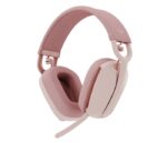 Logitech Zone Vibe 100 Cuffie wireless - Bluetooth 5.2 - Portata 30 metri - 2 microfoni - Colore rosa