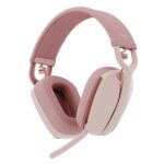 Logitech Zone Vibe 100 Cuffie wireless - Bluetooth 5.2 - Portata 30 metri - 2 microfoni - Colore rosa