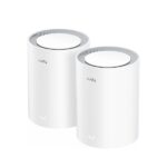 Cudy Pacchetto da 2 sistemi WiFi Mesh 7 Gigabit Dual Band BE3600 - Velocità fino a 1000 Mbps - 3 porte - Antenne interne - Colore bianco