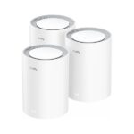 Cudy Pacchetto da 3 sistemi WiFi Mesh 7 Gigabit Dual Band BE3600 - Velocità fino a 1000 Mbps - 3 porte - Antenne interne - Colore bianco