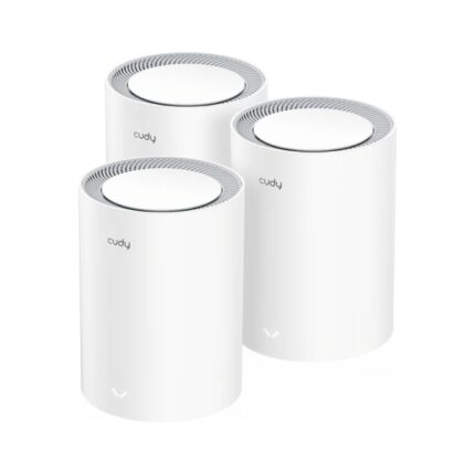 Cudy Pacchetto da 3 sistemi WiFi Mesh 7 Gigabit Dual Band BE3600 - Velocità fino a 1000 Mbps - 3 porte - Antenne interne - Colore bianco