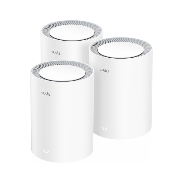 Cudy Pacchetto da 3 sistemi WiFi Mesh 7 Gigabit Dual Band BE3600 - Velocità fino a 1000 Mbps - 3 porte - Antenne interne - Colore bianco Cudy Pacchetto da 3 sistemi WiFi Mesh 7 Gigabit Dual Band BE3600 - Velocità fino a 1000 Mbps - 3 porte - Antenne interne - Colore bianco