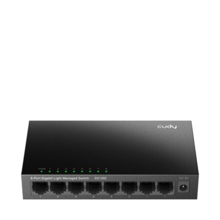 Cudy Switch Gigabit a 8 porte - Facile gestione - Velocità fino a 1000 Mbps - Plug and Play - Involucro in metallo - Risparmio energetico - Colore nero