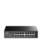 Cudy Switch Gigabit a 16 porte - Facile gestione - Alloggiamento in metallo per montaggio su rack - Plug and Play - Kit di montaggio su rack incluso - Colore nero