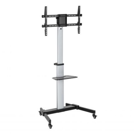 Ewent EW1583 Supporto da pavimento per TV da 37 a 86" - Vassoio multiuso - Peso max. 50 kg - Altezza