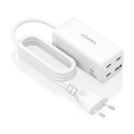 Aisens Caricabatterie GAN 100W - 3xUSB-C PD3.0